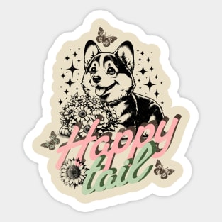 Corgi Booty, Happy Tail, happy Corgi, Gift for her/ Mother's Day Sticker